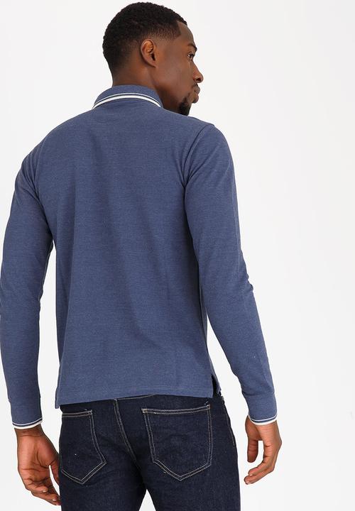 POLO - Classic Melange Pique Golfer Navy