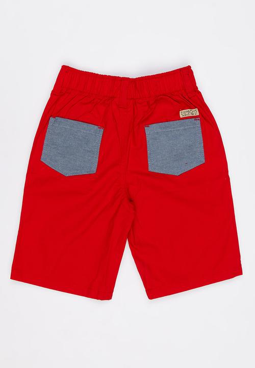 Twin Clothing - Plain Colour Shorts Red