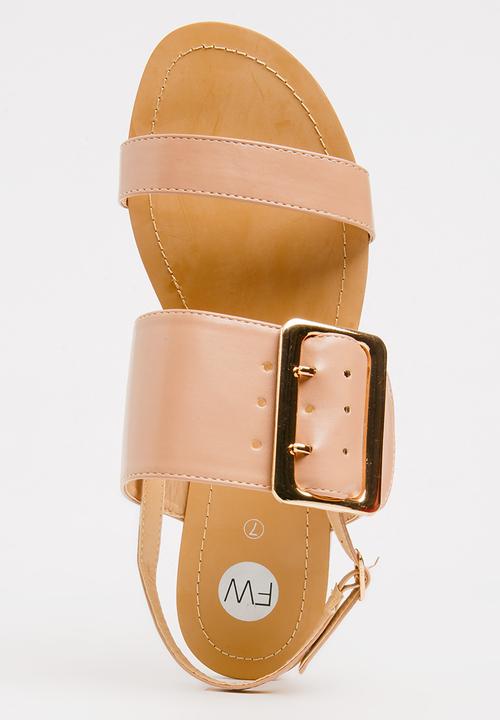 Footwork - Edie Buckle Detail Sandals Mid Pink