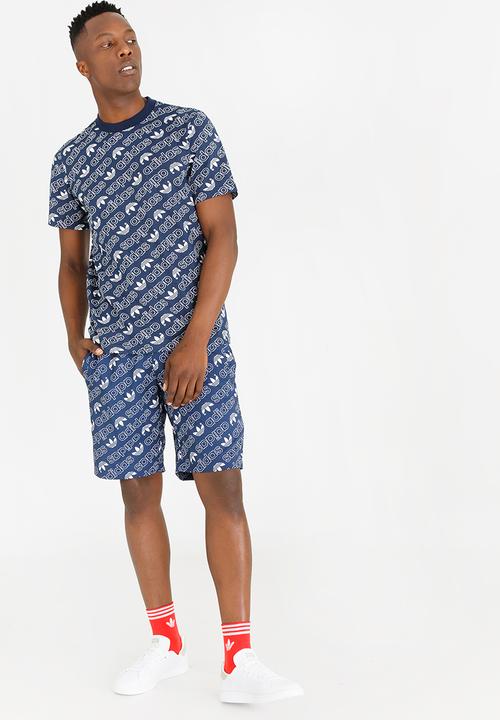 adidas Originals - Monogram Cotton Tee Navy & White