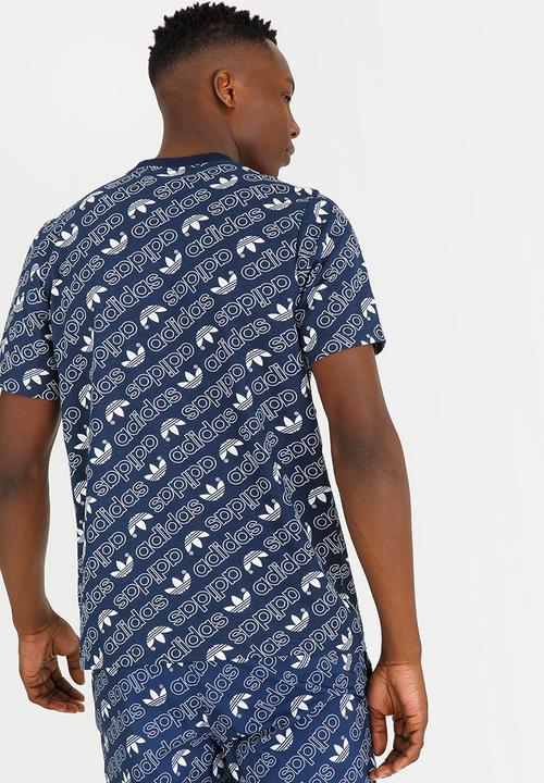 adidas Originals - Monogram Cotton Tee Navy & White
