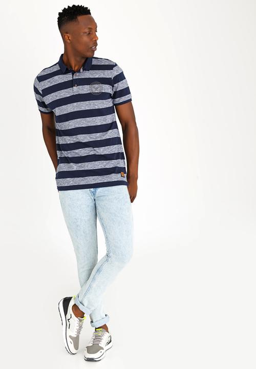 Brave Soul - Urwin 3 Button Golfer Navy