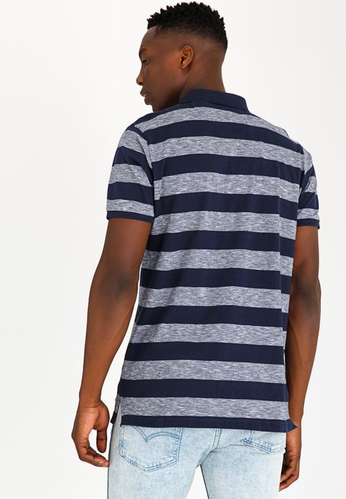 Brave Soul - Urwin 3 Button Golfer Navy
