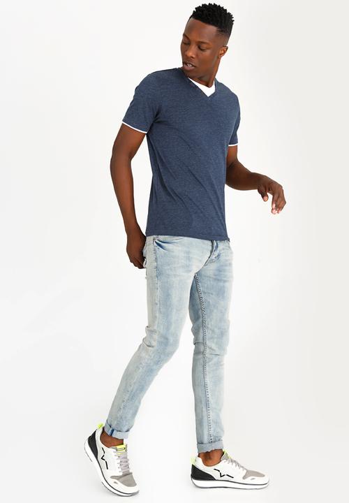 Brave Soul - Fable V-Neck Tee Navy