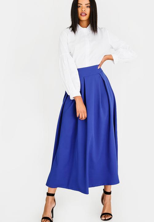 STYLE REPUBLIC - Fit And Flare Volume Skirt Blue