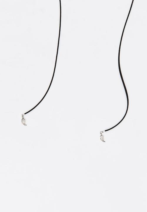 Jewels and Lace - Leaf Wrap Choker Black