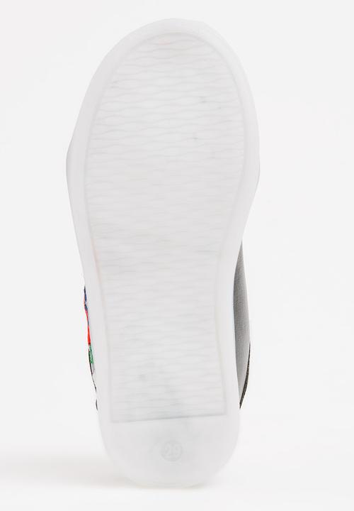 Pop Candy - Light Up Flower Embroidered Sneaker Black
