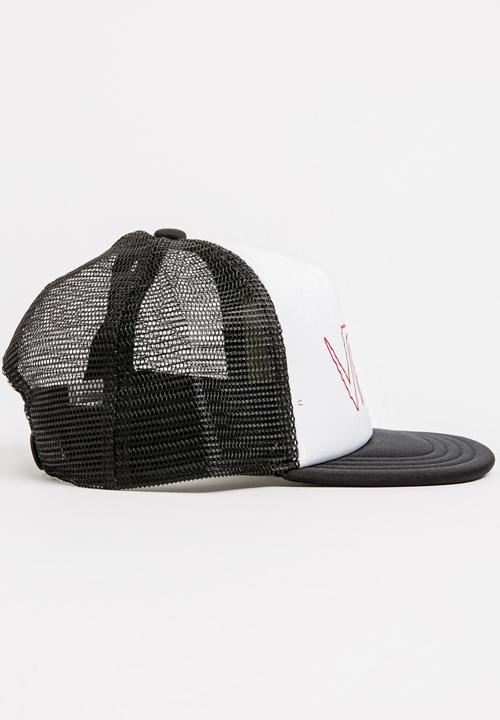 Vans - Logo Trucker Peak Cap Black and White