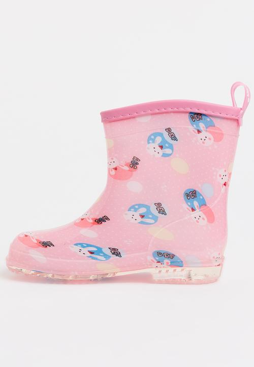 Pop Candy - AOP Rain Boots Pale Pink
