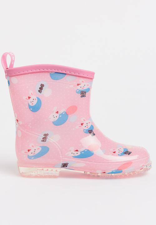 Pop Candy - AOP Rain Boots Pale Pink