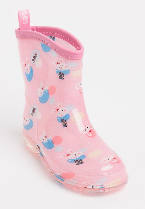 Pop Candy - AOP Rain Boots Pale Pink