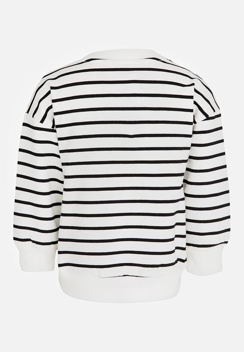 Pop Candy - Sweat Top Black and White