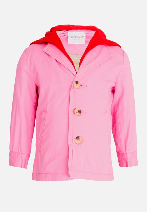 Pop Candy - Button Up Coat Mid Pink