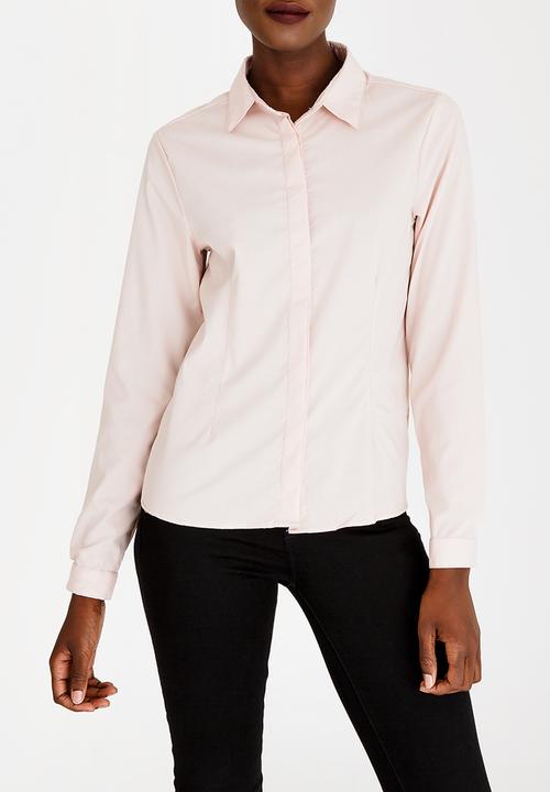 edit - Long Sleeve Classic Shirt Pale Pink