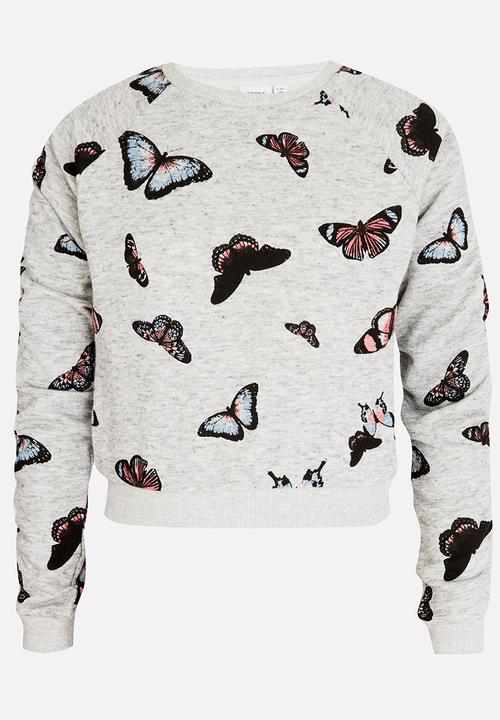 Name It - Printed Sweat Top Grey