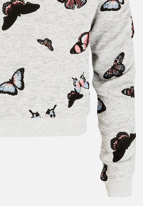 Name It - Printed Sweat Top Grey