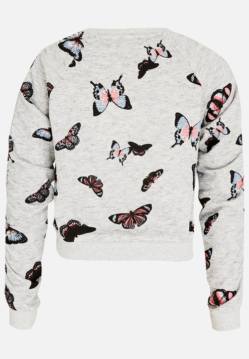 Name It - Printed Sweat Top Grey