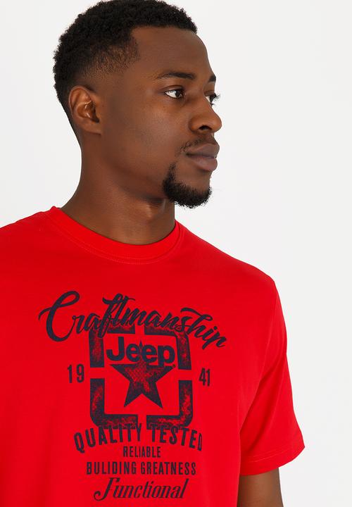 JEEP - Classic Printed Tee Red