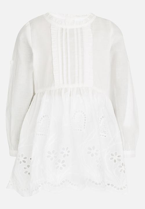 Pop Candy - Lace Detail Dress White