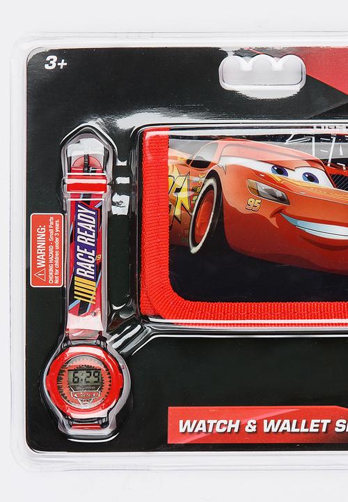 Character Fashion - Cars Wallet & Watch Set Multi-colour
