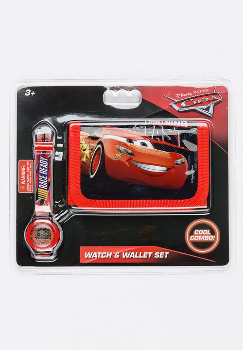 Character Fashion - Cars Wallet & Watch Set Multi-colour