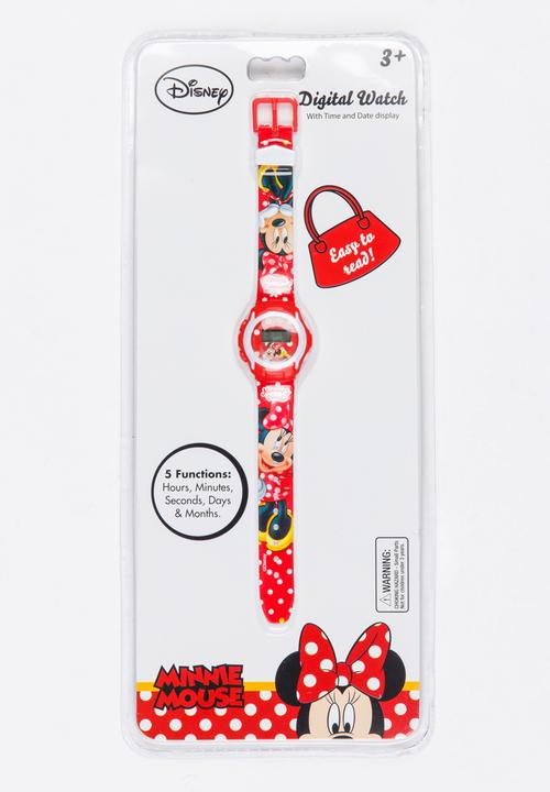 Character Fashion - Minnie Mouse Digital Watch Multi-colour