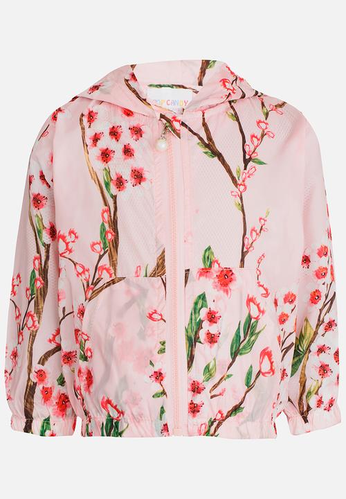 Pop Candy - Printed Hoodie Jacket Pale Pink