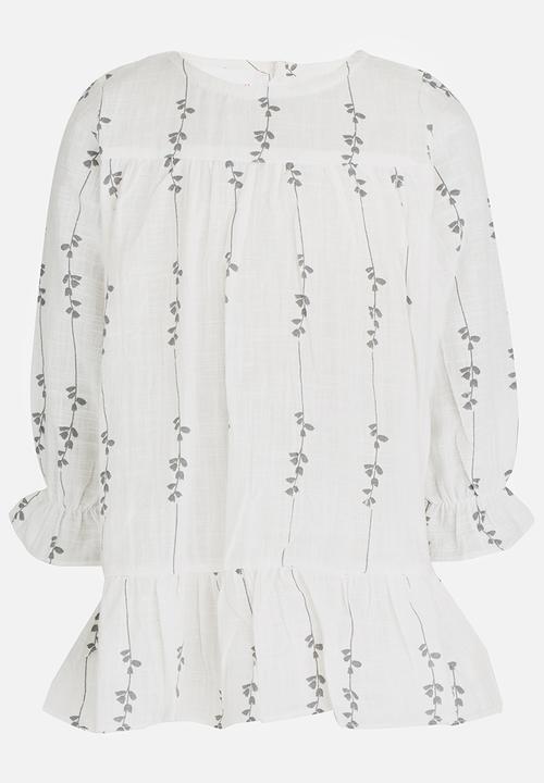 Pop Candy - Long Sleeve Dress White