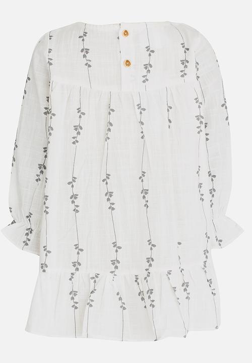 Pop Candy - Long Sleeve Dress White