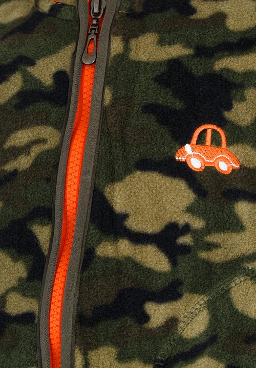 Pop Candy - Zip Front Jacket Khaki Green