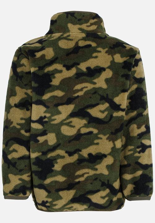 Pop Candy - Zip Front Jacket Khaki Green