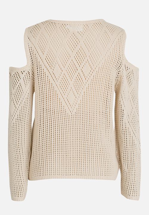 Rebel Republic - Cold Shoulder Knit Cream