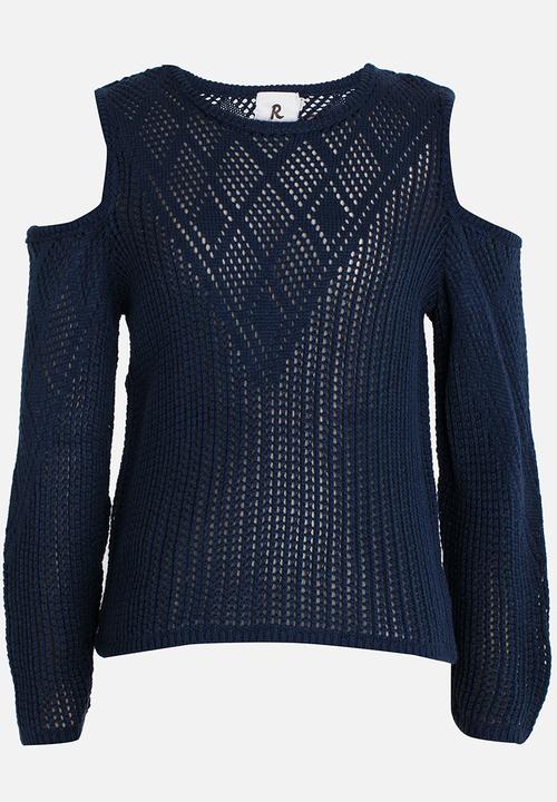 Rebel Republic - Cold Shoulder Knit Navy