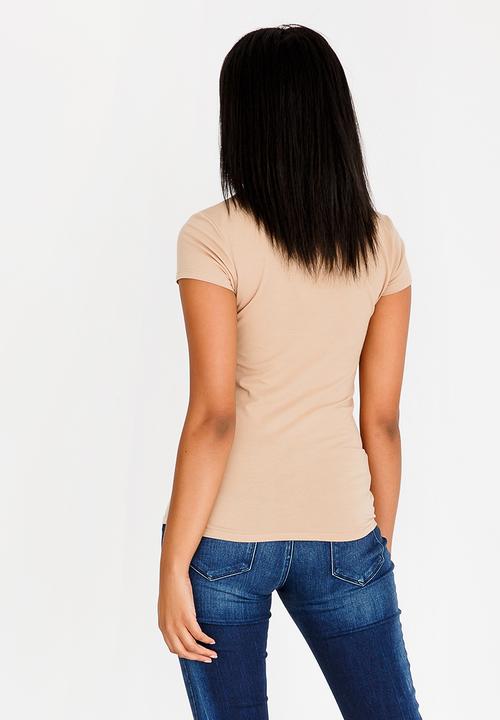 GUESS - Guess Glitter Tee Taupe