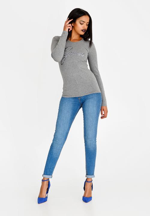 GUESS - Guess Long Sleeve Tee Grey