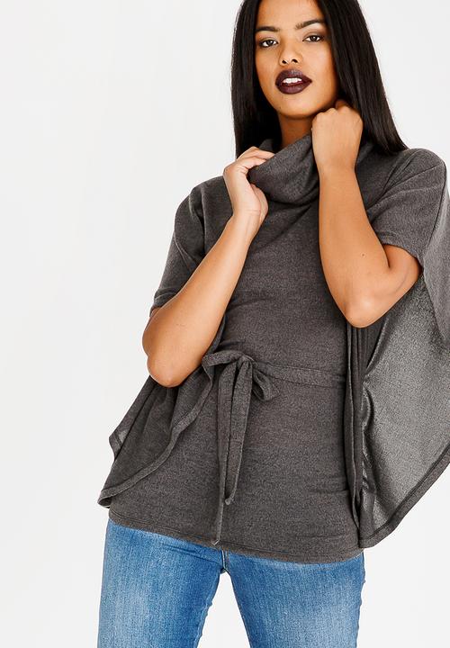 edit - Cowl Neck Lounge Top Grey