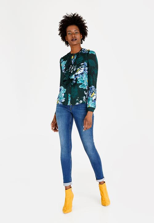 ONLY - Milan Pleat Detail Blouse - Green