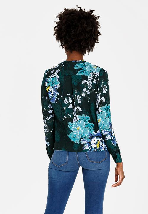 ONLY - Milan Pleat Detail Blouse - Green