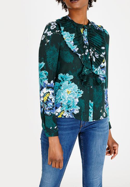 ONLY - Milan Pleat Detail Blouse - Green