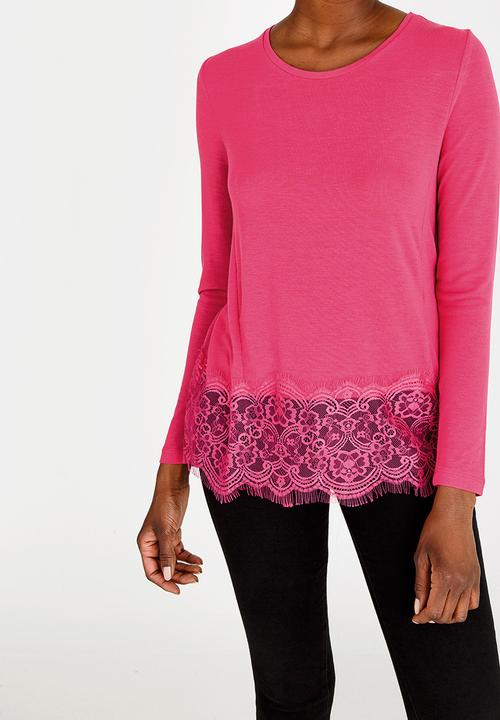 ONLY - Lilo Long Sleeve Mix Top Mid Pink