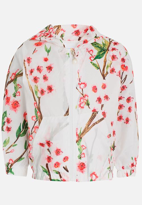 Pop Candy - Printed Hoodie Jacket White