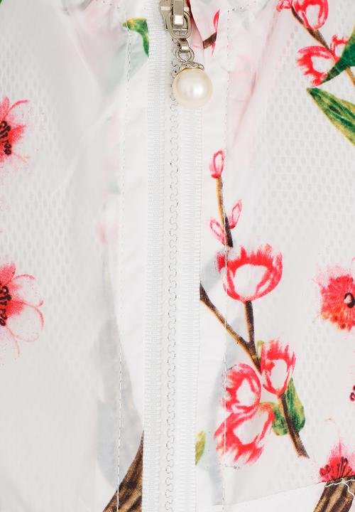 Pop Candy - Printed Hoodie Jacket White