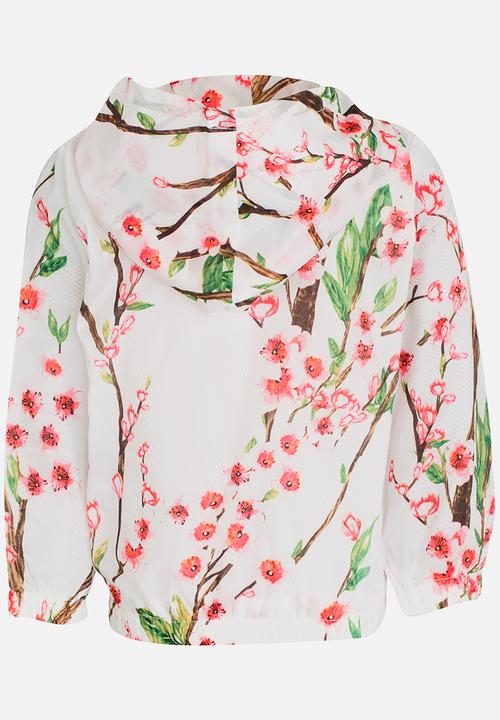 Pop Candy - Printed Hoodie Jacket White