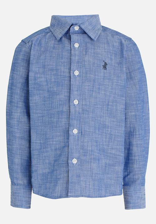 POLO - Andrew LS Oxford Shirt Blue