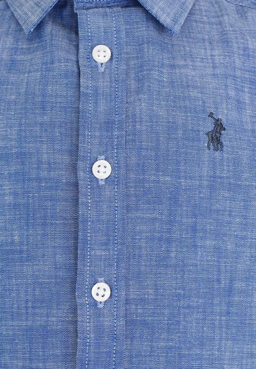 POLO - Andrew LS Oxford Shirt Blue