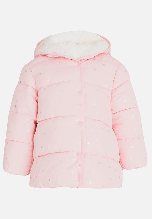 Pop Candy - Girls  Hooded Puffer Jacket Mid Pink