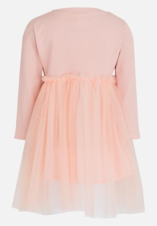 Pop Candy - Lace Detail Dress Peach