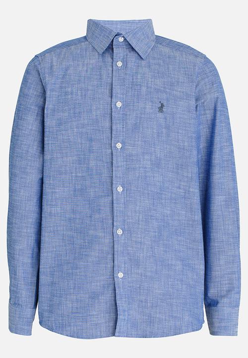 POLO - Andrew LS Oxford Shirt Blue