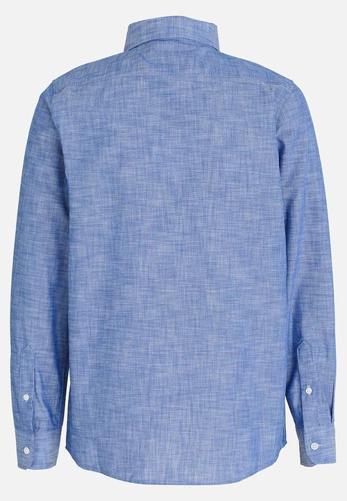 POLO - Andrew LS Oxford Shirt Blue