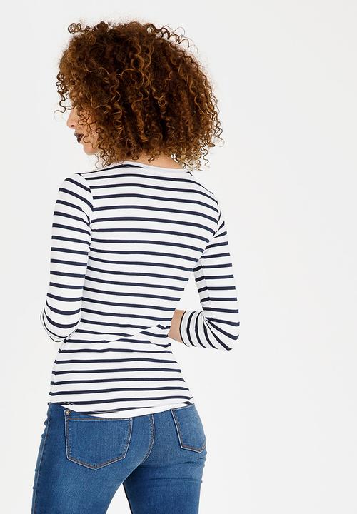 SISSY BOY - Basic Logo Tee Navy & White